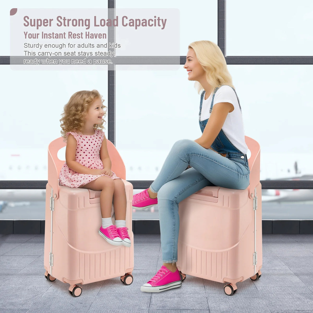 Fridtrip 20 Inch Carry On TSA Lock Luggage with for Kids& Adult,Lockable Spinner Wheels Free Luggage Cover and Safety Seatbelt Travel Suitcase