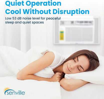 Senville 10,000 BTU Window Air Conditioner, Cools up to 450 sq. ft., Easy to Use, Washable Filter