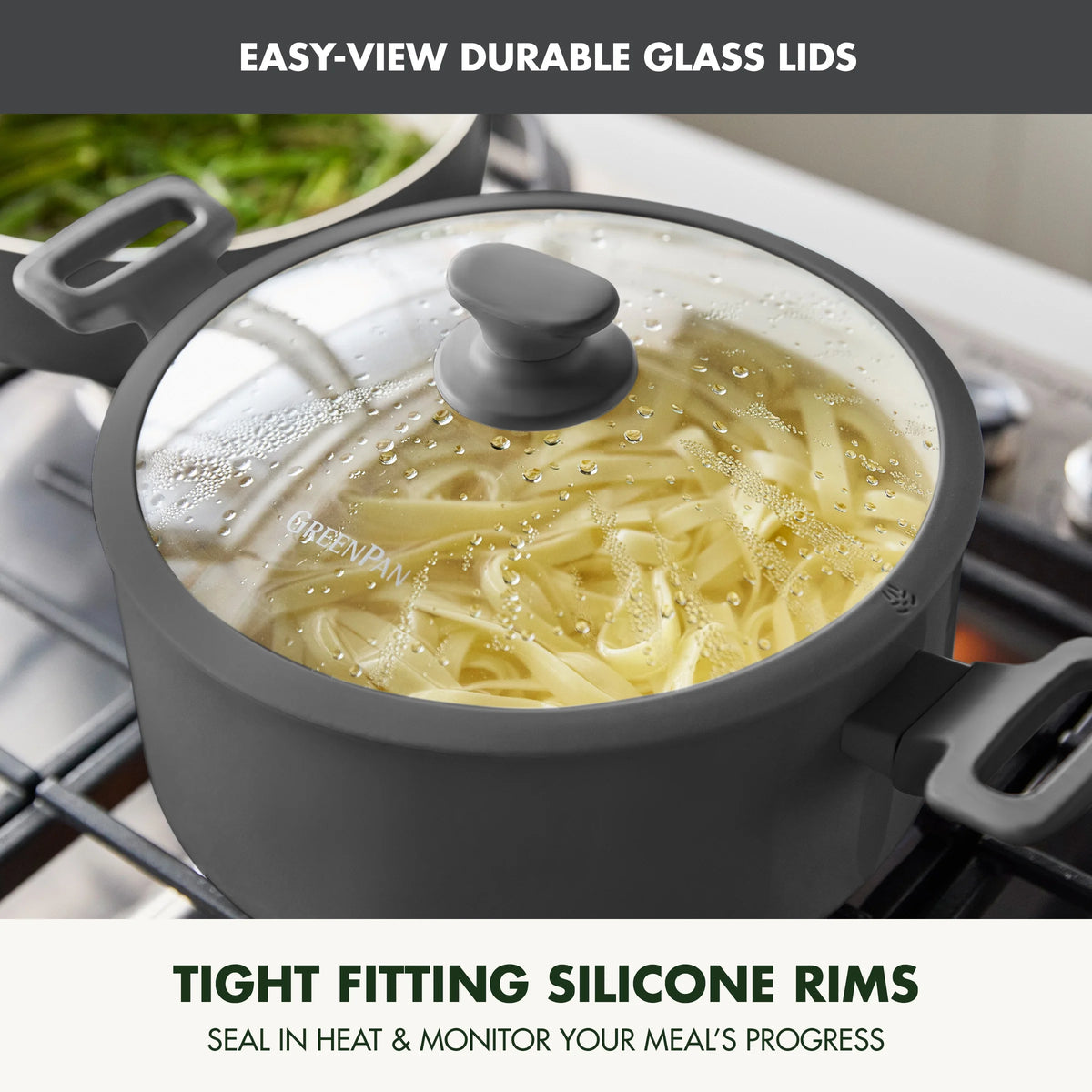 GreenPan Essence 17-Piece Ceramic Nonstick Cookware �C Toxin-Free, Dishwasher & Oven Safe, Green