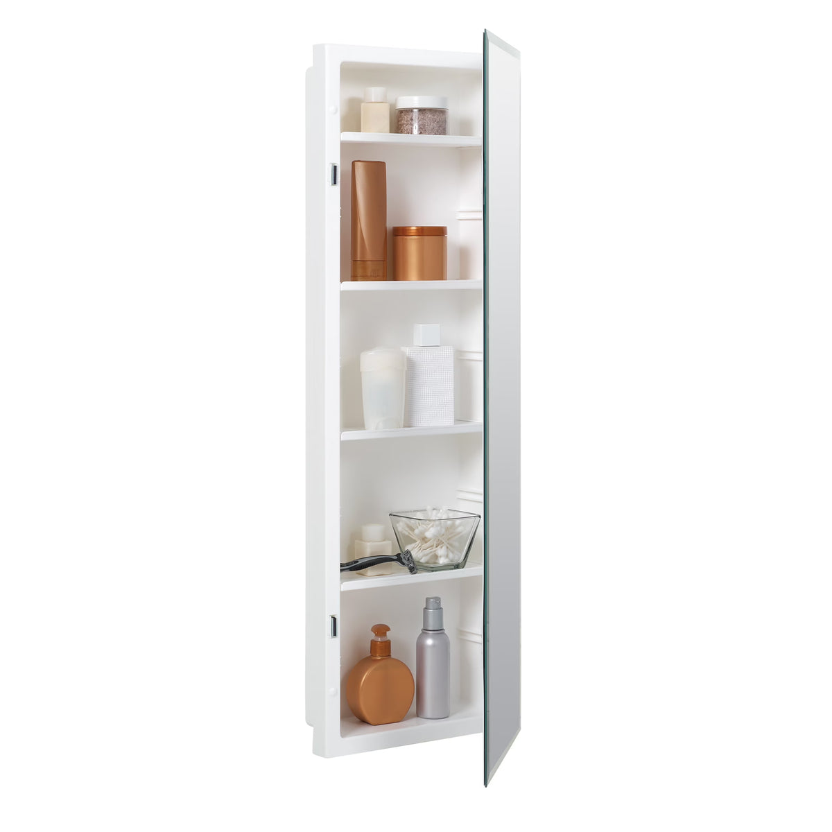 American Pride Beveled Mirror Medicine Cabinet, 12 x 36 in., Frameless