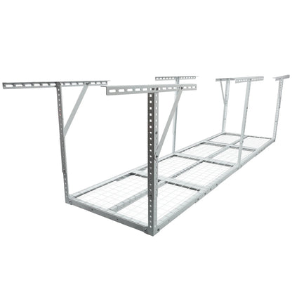 2x8FT Overhead Garage Storage Rack,Adjustable Storage Organization System,Heavy Duty Metal Garage Ceiling Storage Racks,450lbs Weight Capacity
