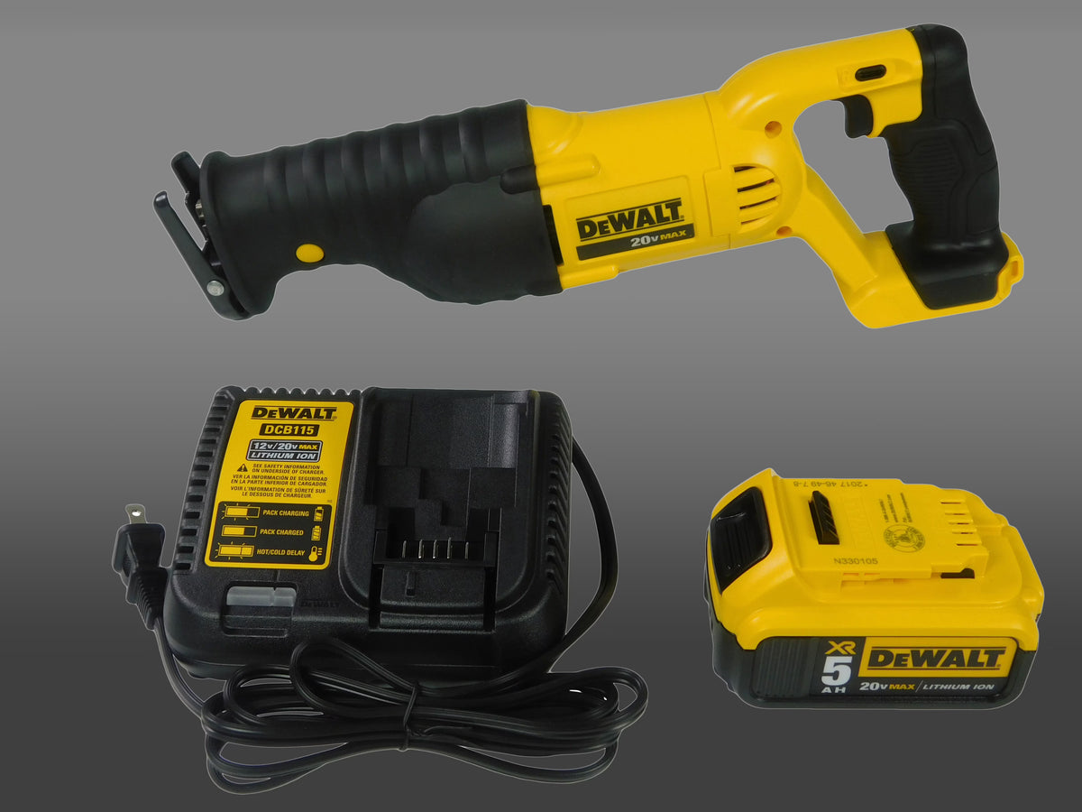 DeWalt DCS380P1 20V MAX Cordless Reciprocating Saw Kit with 5Ah Battery, Charger & Case