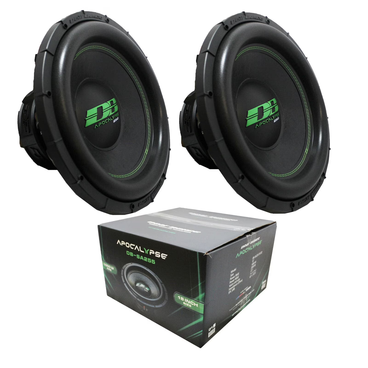 Deaf Bonce Apocalypse 15" 4000 Watt 1 Ohm Car Subwoofers (2 Pack)