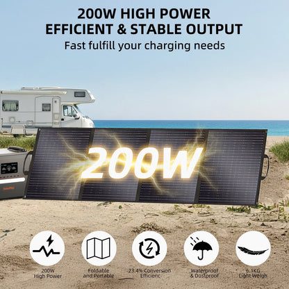Solarplay 2400W(4800W Peak) Solar Generator, with 400W Solar Panel,2160Wh Portable LiFePO4 Battery Power Station for Camping Home Backup RV