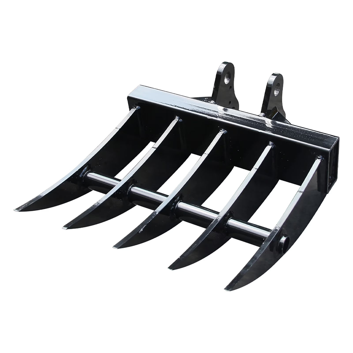 MachPro Mini Excavator Rake, 31'' Mini Excavator Attachments, 9 Tooth Wide Backhoe Digger Accessories Rake Use for Land Clearing, Debris Removing