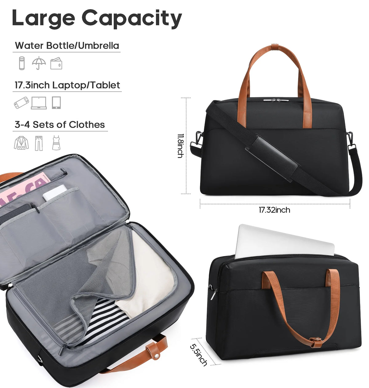 MIUSSE Luggage Sets 3 Piece, 20 Inch Carry On Luggage with Wheels, 100% PC Hardshell Suitcase with TSA Lock, Carry On Suitcases Airline Approved With Travel Backpack for Men Women