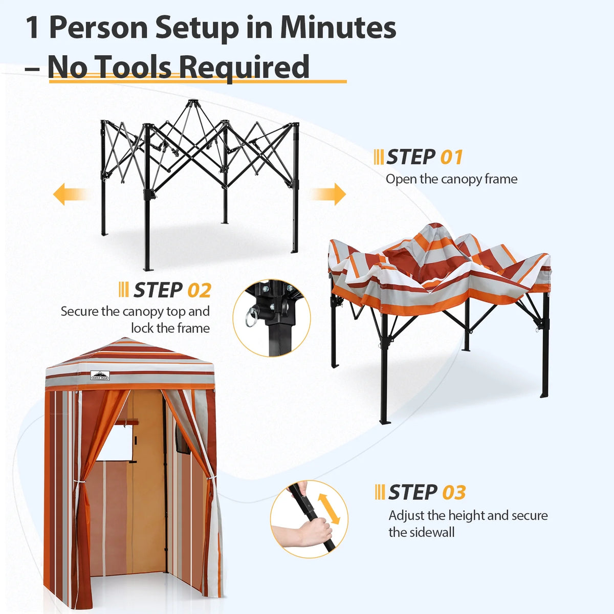 EAGLE PEAK Flex Ultra Compact 4 ft x 4 ft Pop-up Changing Room Canopy, Portable Privacy Cabana