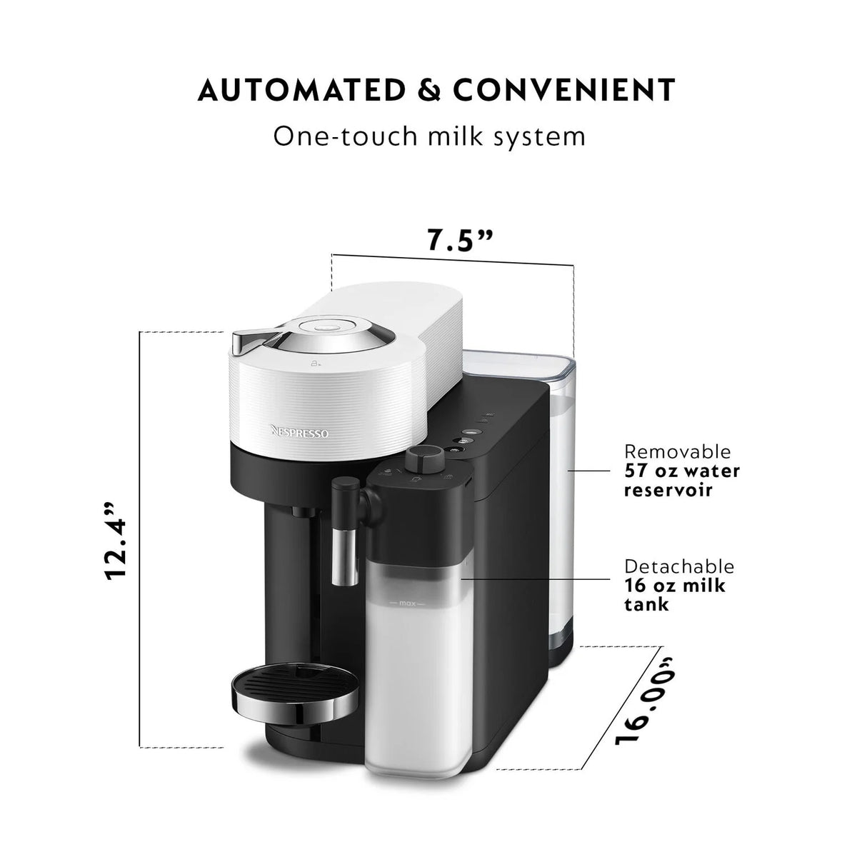 Nespresso by De'Longhi Nespresso Vertuo Lattissima by De'Longhi, White