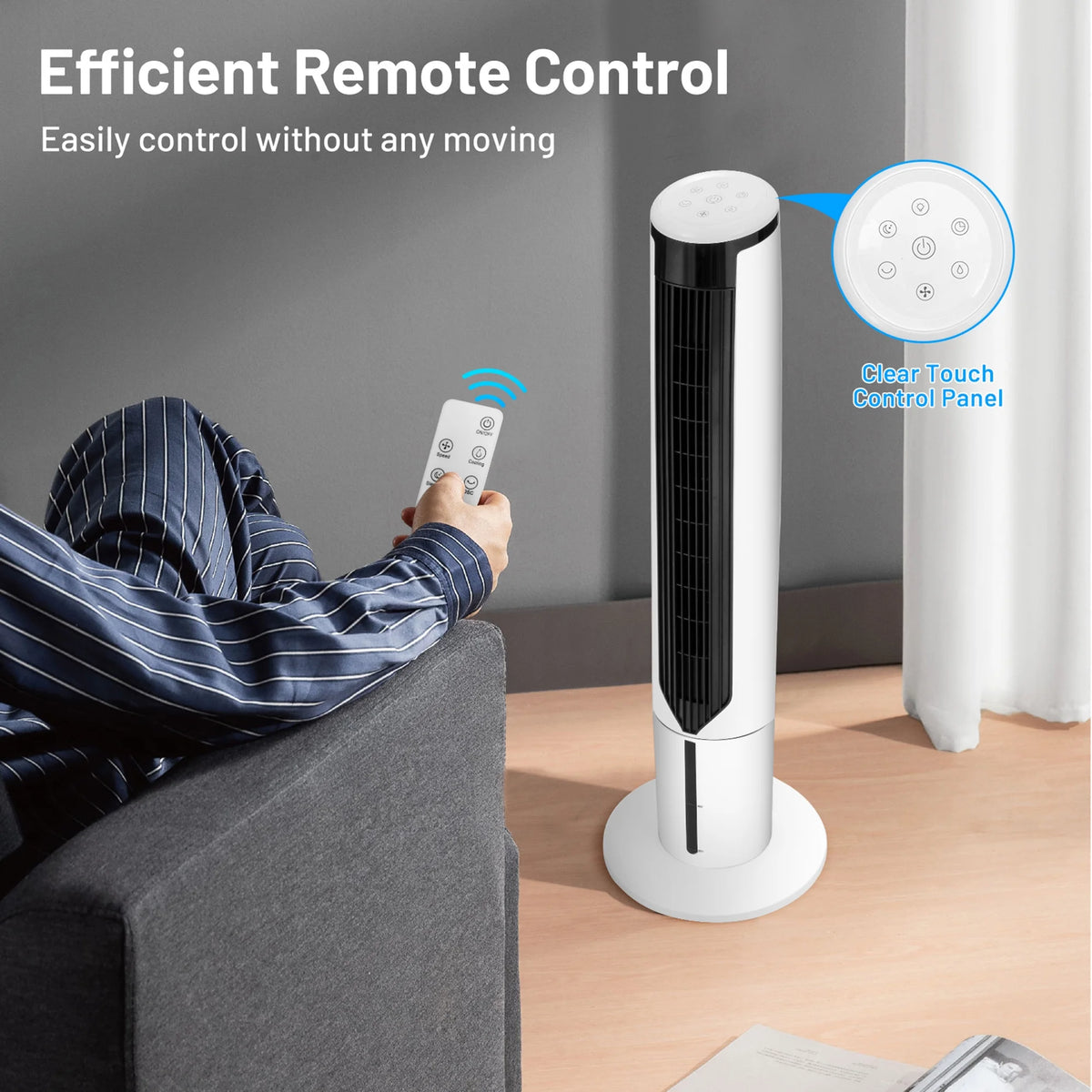 Gymax 41'' Tower Fan 3 in 1 Evaporative Air Cooler Humidifier w/ Remote Control