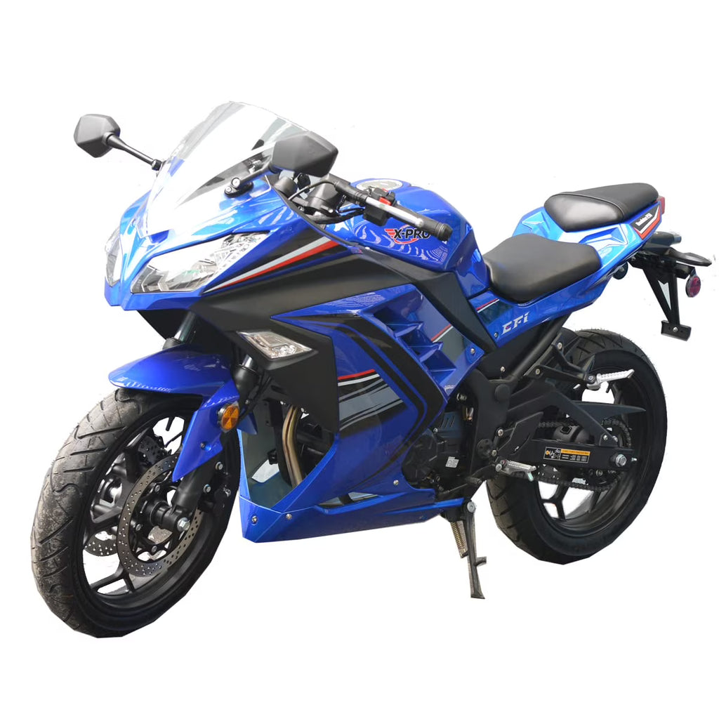 X-Pro Brand New 250cc EFI Fuel Injection Dirt Bike Motorcycle Street Bike, 6 Manual Transmission Electric Start 17" Wheels Assembled in Crate
