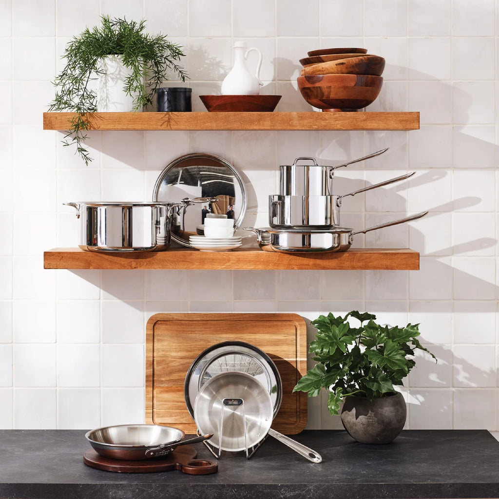 All-Clad D3 Stainless 3-ply Bonded Cookware Set, Nonstick 10 piece Set