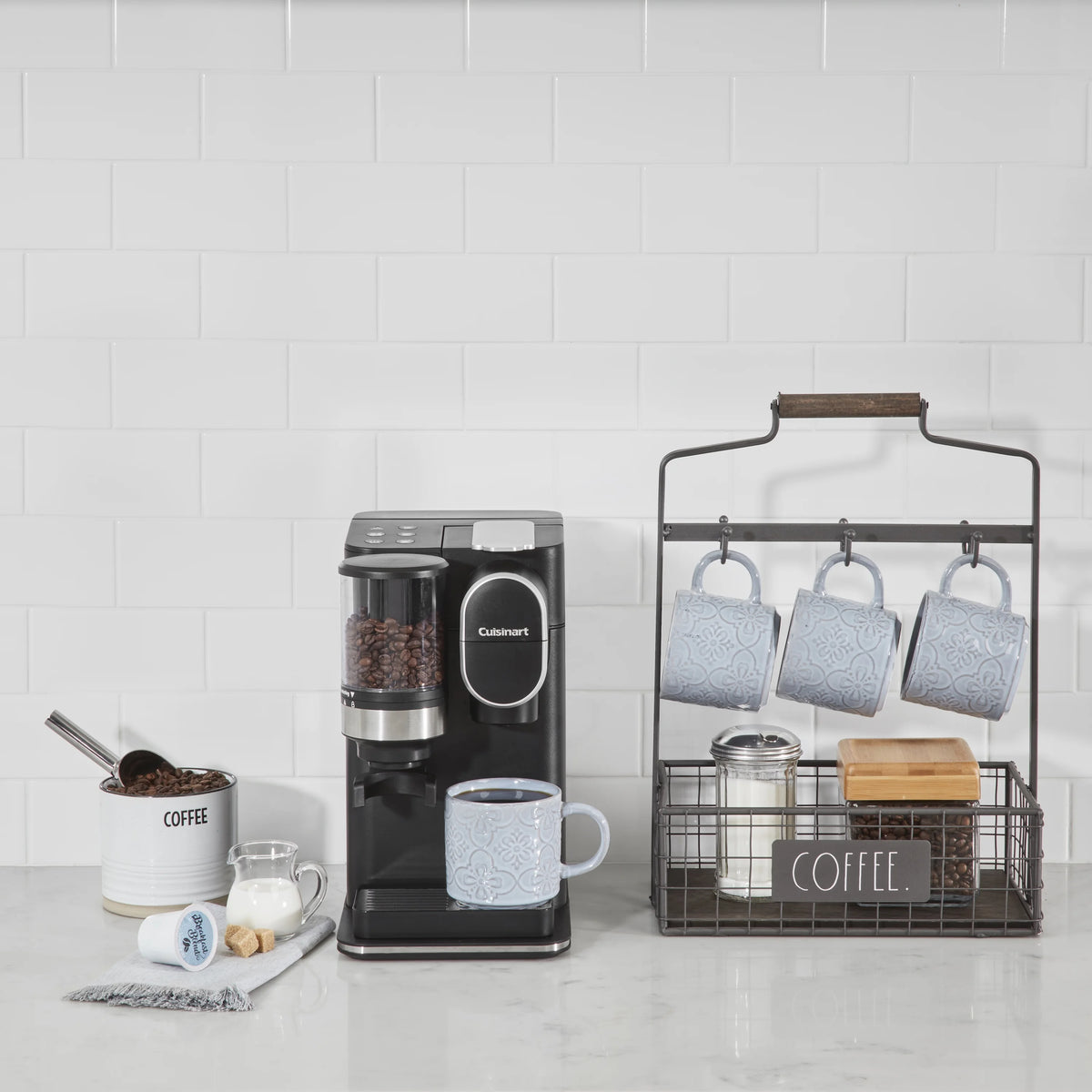 Cuisinart Grind & Brew Classic Black Single Serve Coffee Maker with Built-In Grinder