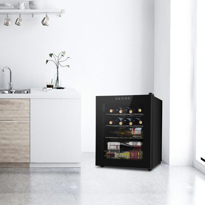 Ktaxon 18 Bottle Compressor Wine Cooler Freestanding Wine Fridge, Fast Cooling, Low Noise
