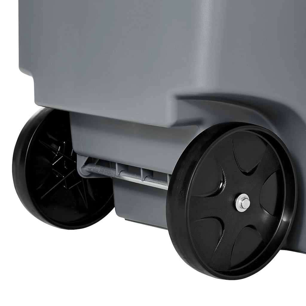 Rubbermaid Commercial Brute Rollout Container Square Plastic 50gal Gray 9W27GY