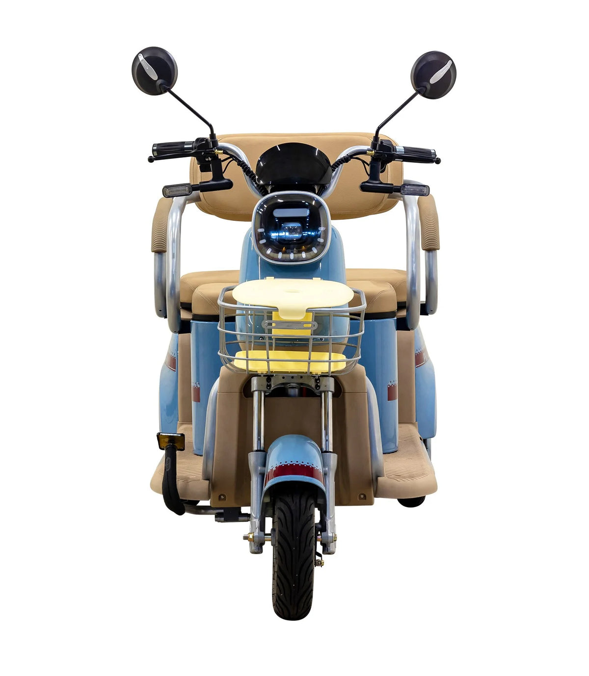 Massimo MGC E-Trike 3-Wheel Electric Cart – 17 MPH, 2-Seater Adult Scooter – Blue