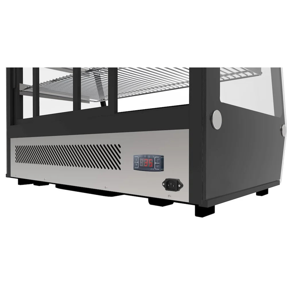 KoolMore - CDC-5C-BK 35" NSF Commercial Countertop Refrigerator Display Case Merchandiser with LED Lighting - 5.6 cu. ft, Black and Stainless Steel (858154008317)