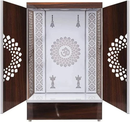 Customized Wooden Cabinet Desginer Mandir With LED / Mandir For Home & Office / Temple For Home / Pooja Ghar / Mandir With Lights /Storage