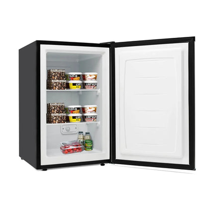 Spaco 3 Cubic Feet Compact Upright Freezer with Stainless Steel Door, Compact Refrigerator for Dorm, Office, Bedroom