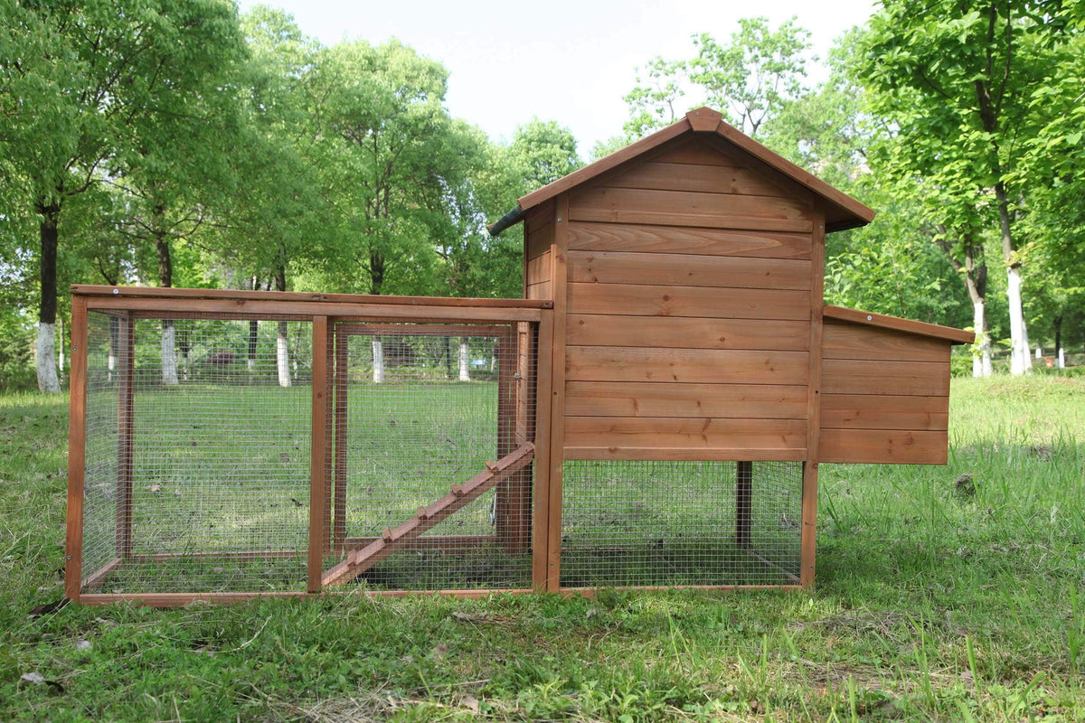 Outdoor Medium 80'' Wooden Chicken Coop Nest Box Hen House Poultry Cage Pet Hutch Garden