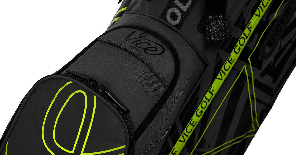Vice Golf Smart Stand Bag Black/Neon Red