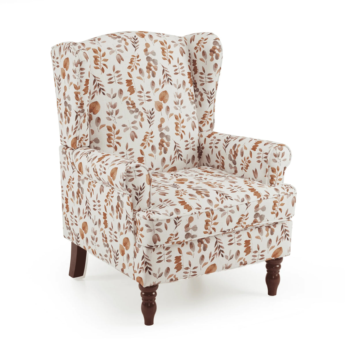 EROMMY Upholstered Accent Chair, Floral Print Fabric Armchair