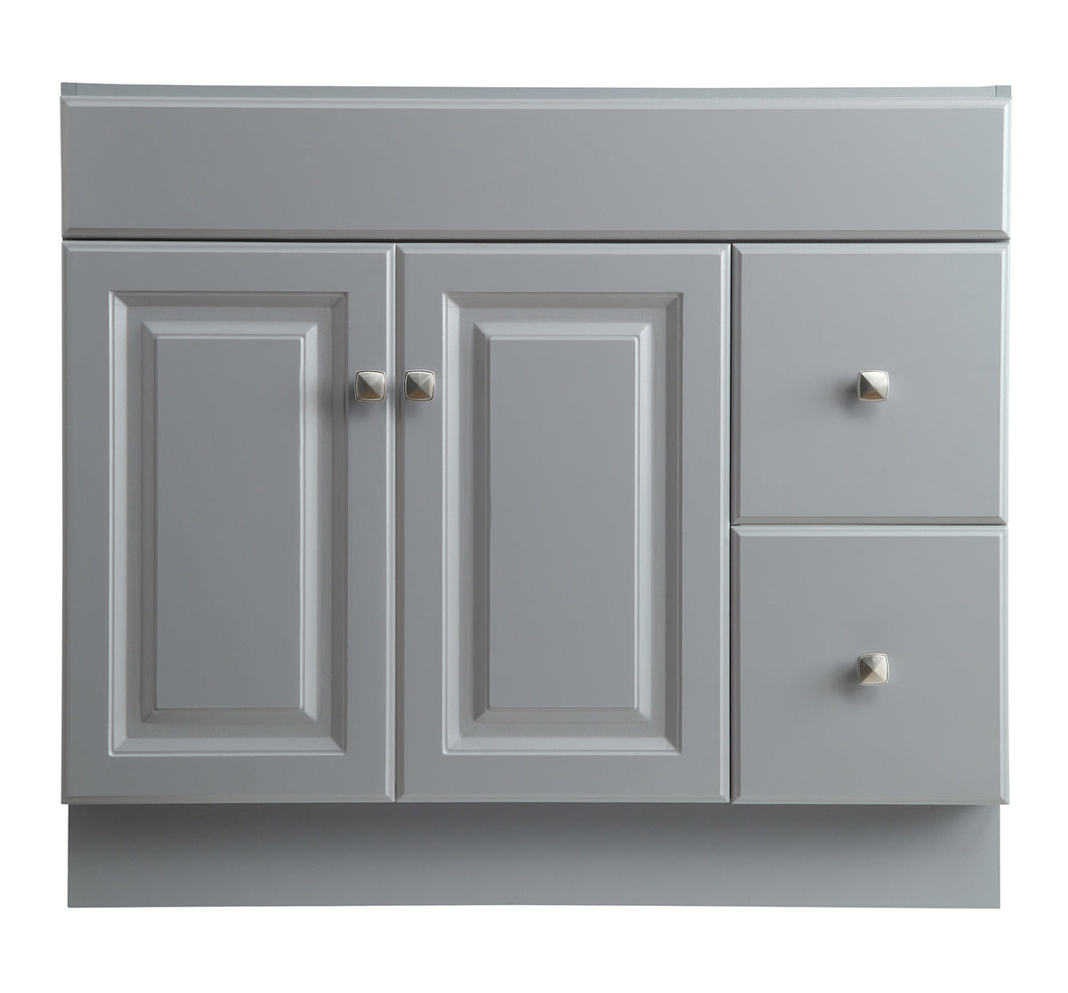 Design House Wyndham 36" Solid Wood Ready to Assemble 2-Door and 2-Drawer Bathroom Vanity Cabinet, White