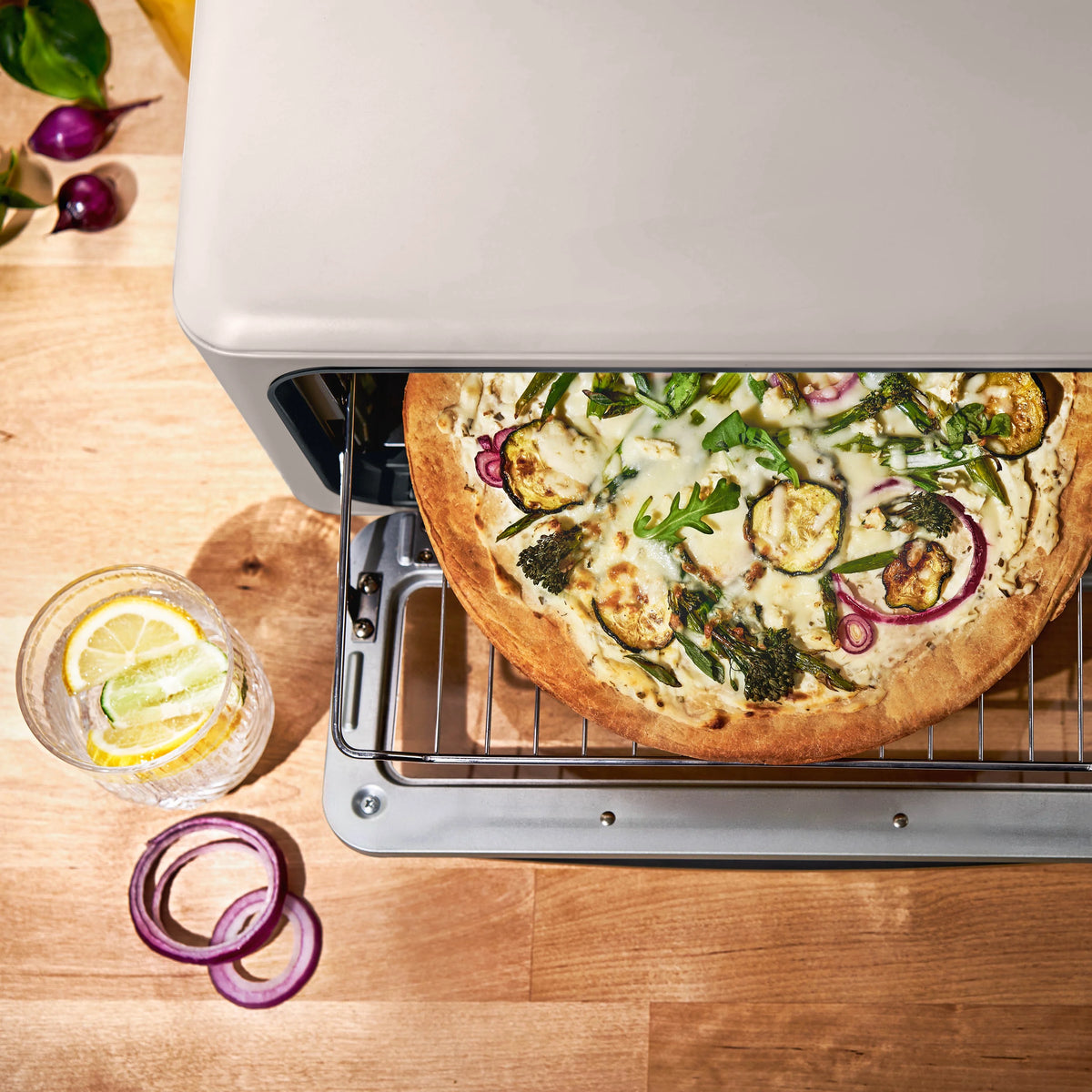 Beautiful Infrared Air Fryer Toaster Oven, 9-Slice, 1800 W, White Icing by Drew Barrymore