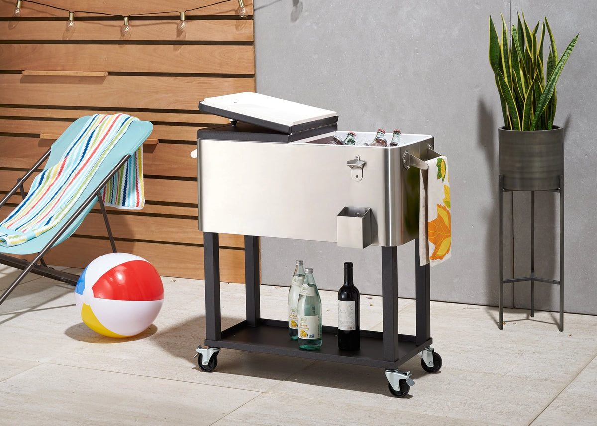Trinity 80 qt. Stainless Steel Cooler w/Shelf