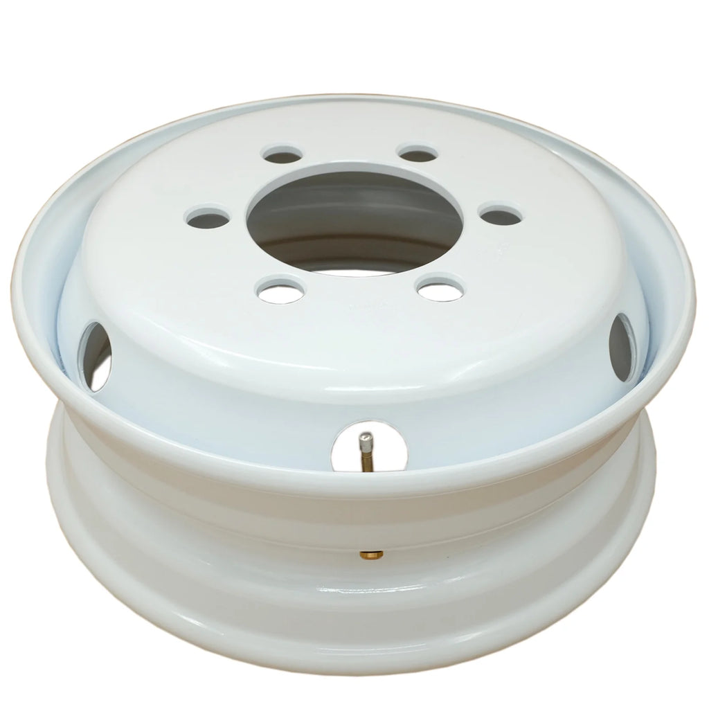 19.5" Set of 4 19.5x6 White Steel Wheels For ISUZU NPR NPR-HD NQR NRR 1995-2025 OEM Design Replacement Rim 8980939730