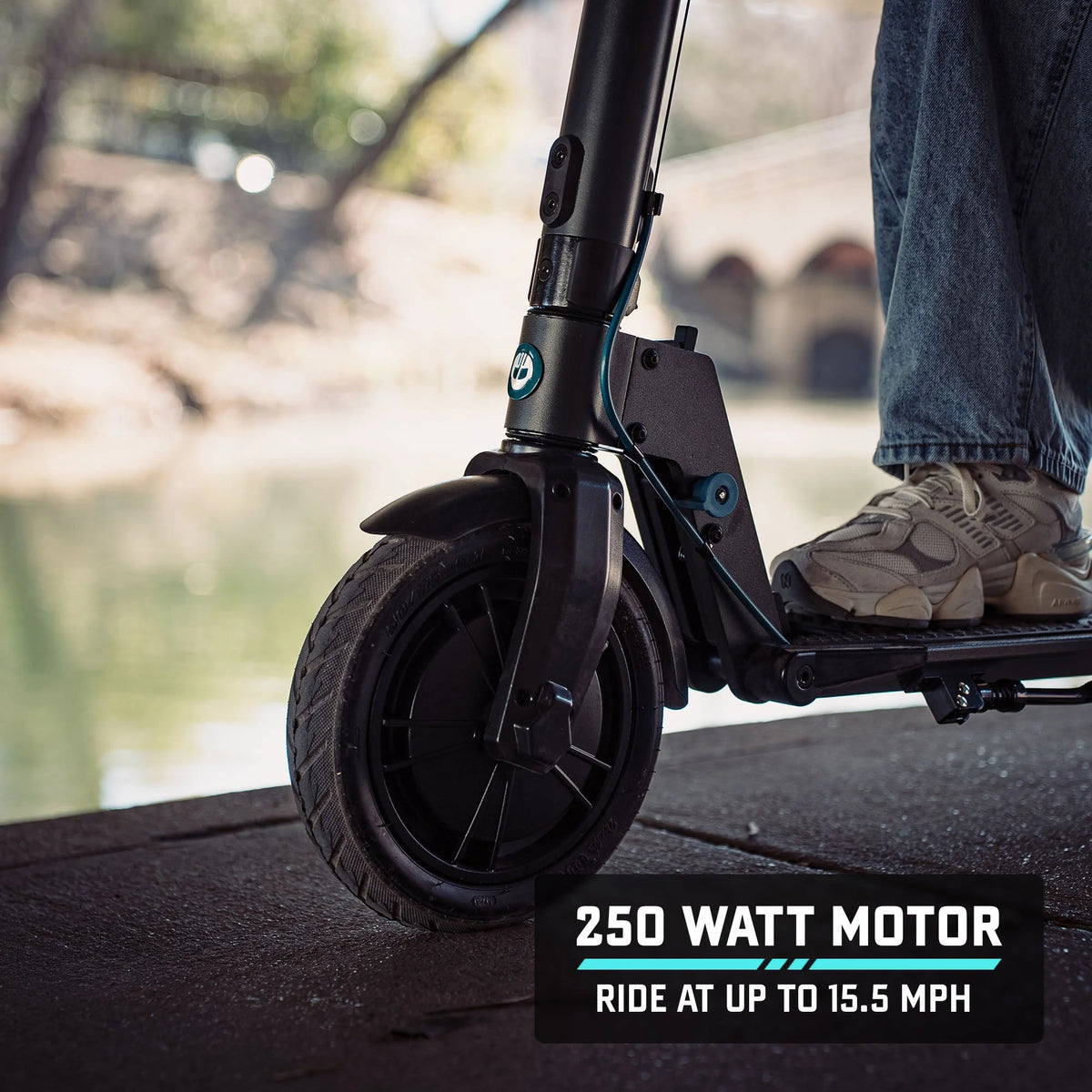 GOTRAX Rival Adult Electric Scooter, 8.5" Pneumatic Tire, Max 12 mile Range and 15.5Mph Speed, 250W Foldable Escooter for Adult, Black