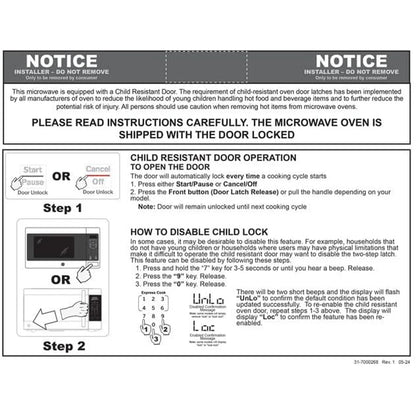 GE GCST07N1WSS Countertop Microwave Oven 700-watt Compact 0.7 Cu Ft Stainless Steel Bundle with 2 YR CPS Enhanced Protection Pack