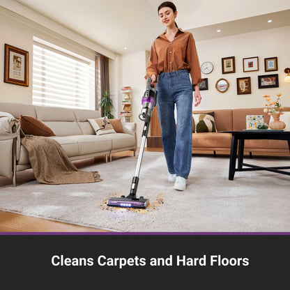 Eureka Stylus Elite Anti-Tangle Cordless Stick Vacuum Cleaner, 60 Minute Runtime, Auto-Empty Dust Station, Pet Hair, Multi-Surface, NEC490SE