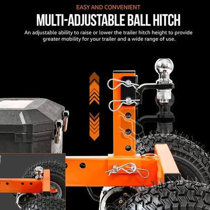 SuperHandy Super Duty Electric Trailer Dolly - 3,600 lbs Towing Capacity & 600 lbs Tongue Weight, Self-Propelled Trailer Mover