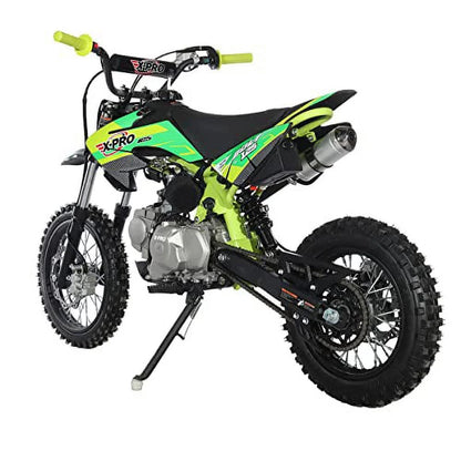 X-Pro Brand New Bolt 125cc Gas Pit Dirt Bike, Automatic Transmission E-Start 14"/12" Tires
