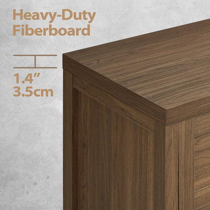ARKANTOS Wooden 6 Drawer Double Dressers, Wide Chests of Drawers for Bedroom, Natural Oak