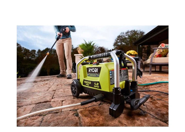 RYOBI RY1419MTVNM 1900 PSI 1.2 GPM Cold Water Wheeled Electric Pressure Washer