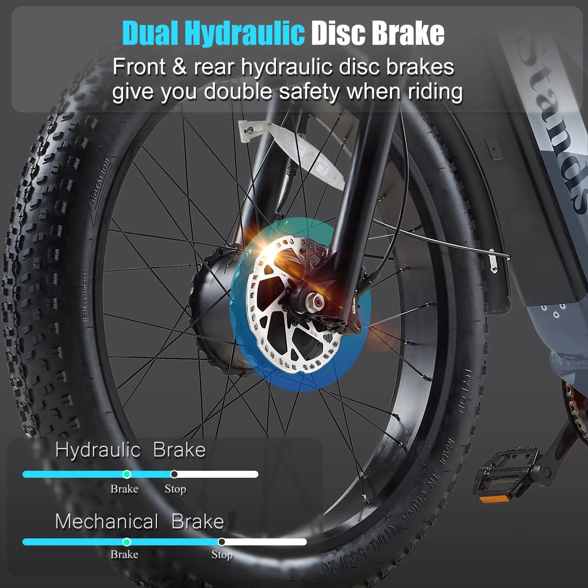 Dual Motors AWD 2000W Electric Bike for Adult 26'' UL2849 48V 30AH E-mountain bike 4.0 Fat Tire up to 35MPH&120Miles Long Range Off-road Ebike Dual Hydraulic Disc Brakes&Ful Suspension Electric Bicyc