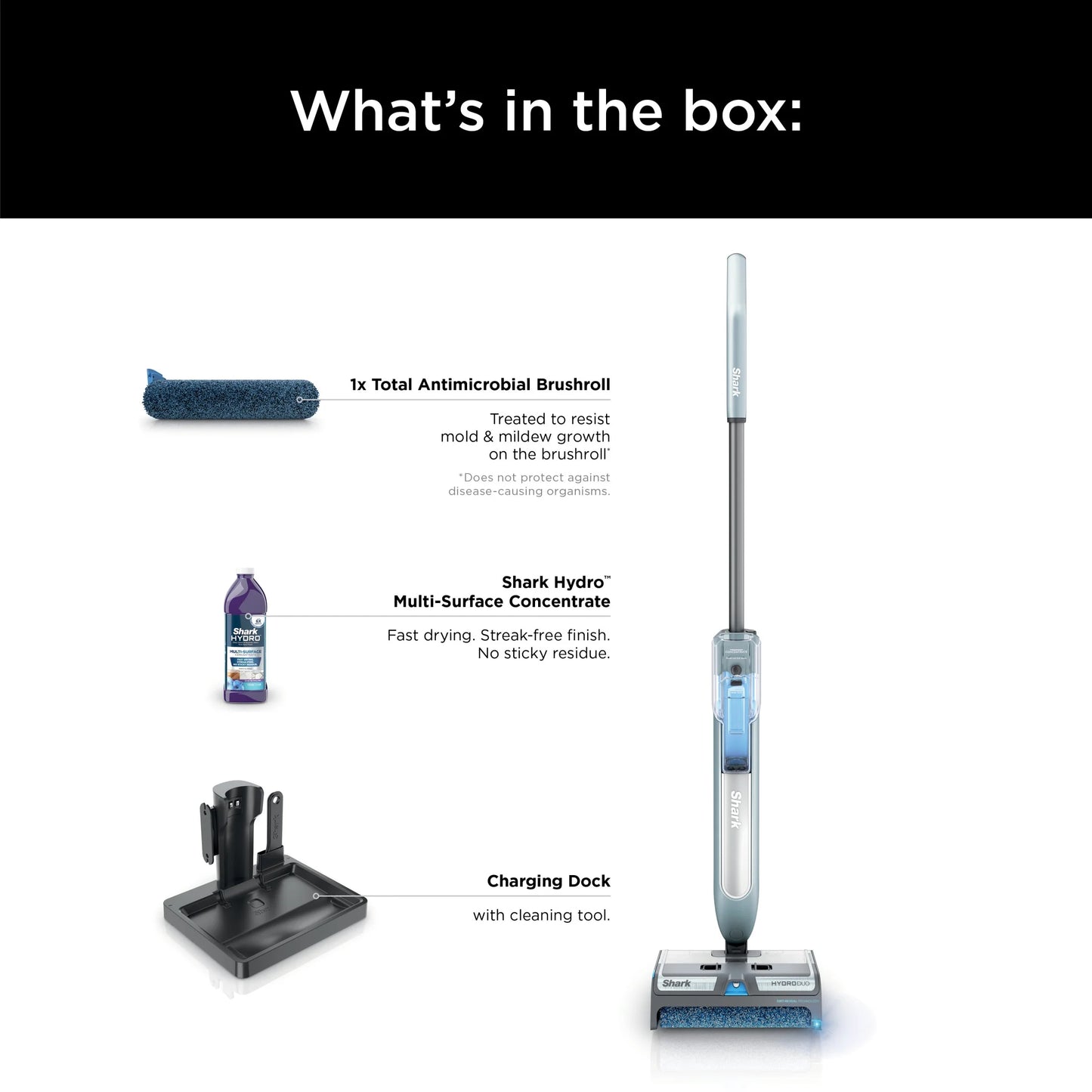 Shark? HydroDuo with Dirt-Reveal Technology, Cordless, Hard Floor Cleaning System, Wet & Dry Debris Pickup, Mop & Scrubs All at Once, Hardwood, Tile, Laminate Floors, WW200