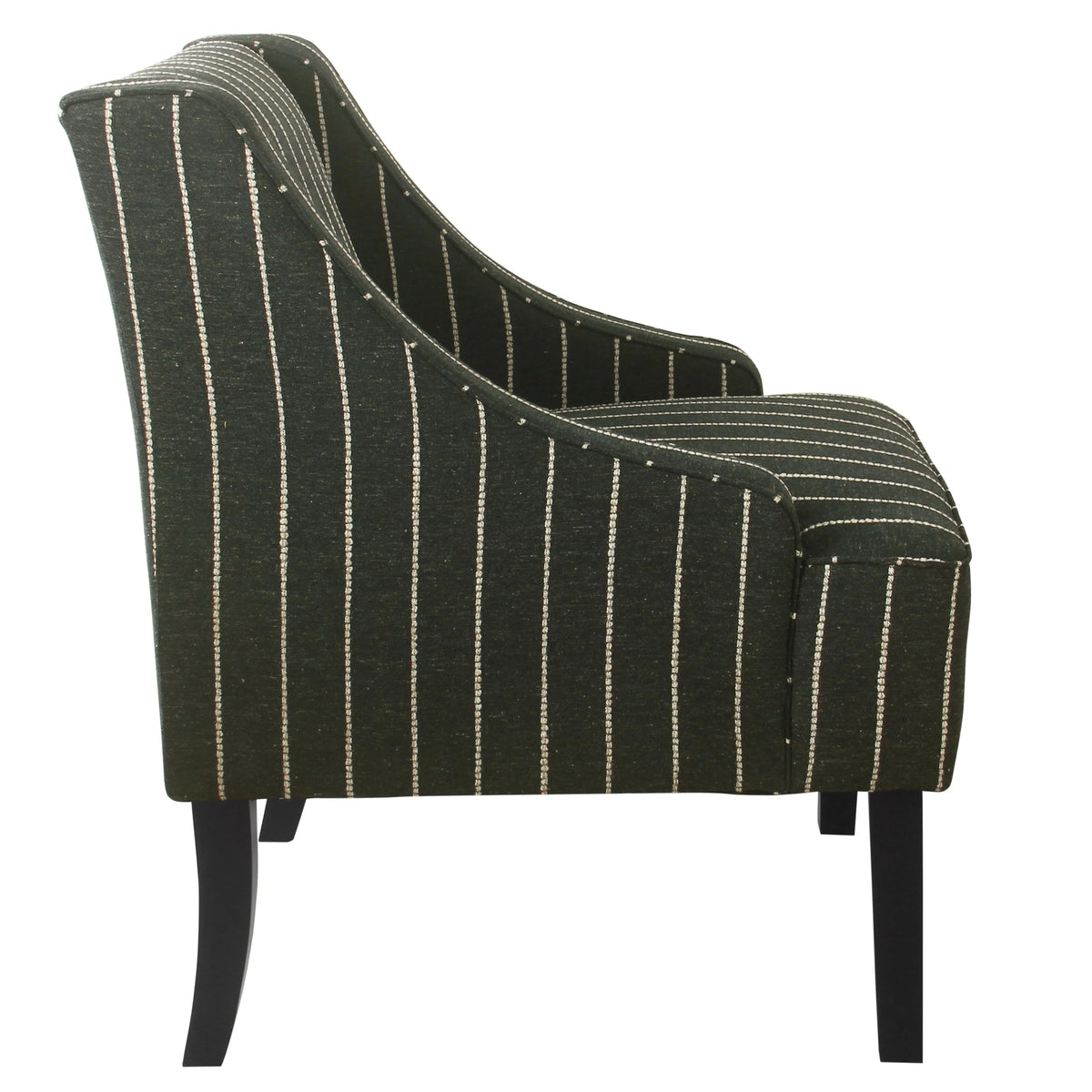 HomePop Classic Swoop Accent Chair - Blue and White Damask