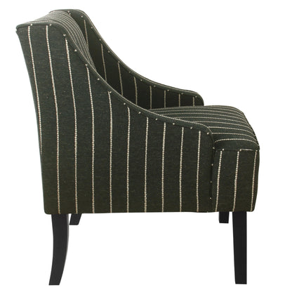 HomePop Classic Swoop Accent Chair - Blue and White Damask