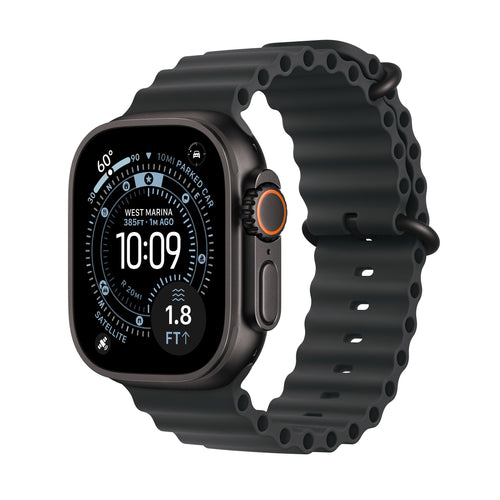 Apple Watch Ultra 3 (GPS + Cellular) 49mm Black Titanium Case with 5G and Satellite Communications (Size M/L)