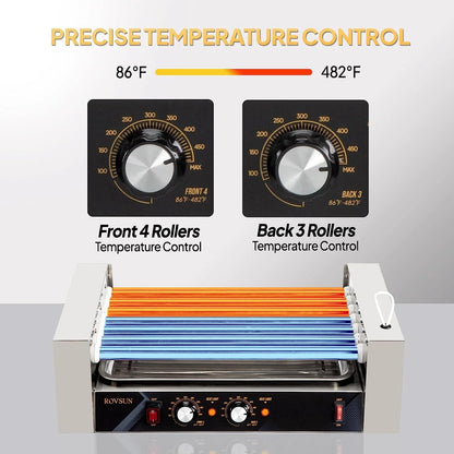 ROVSUN 1050 W 18 Hot Dog Capacity Commercial Hot Dog Roller Grill