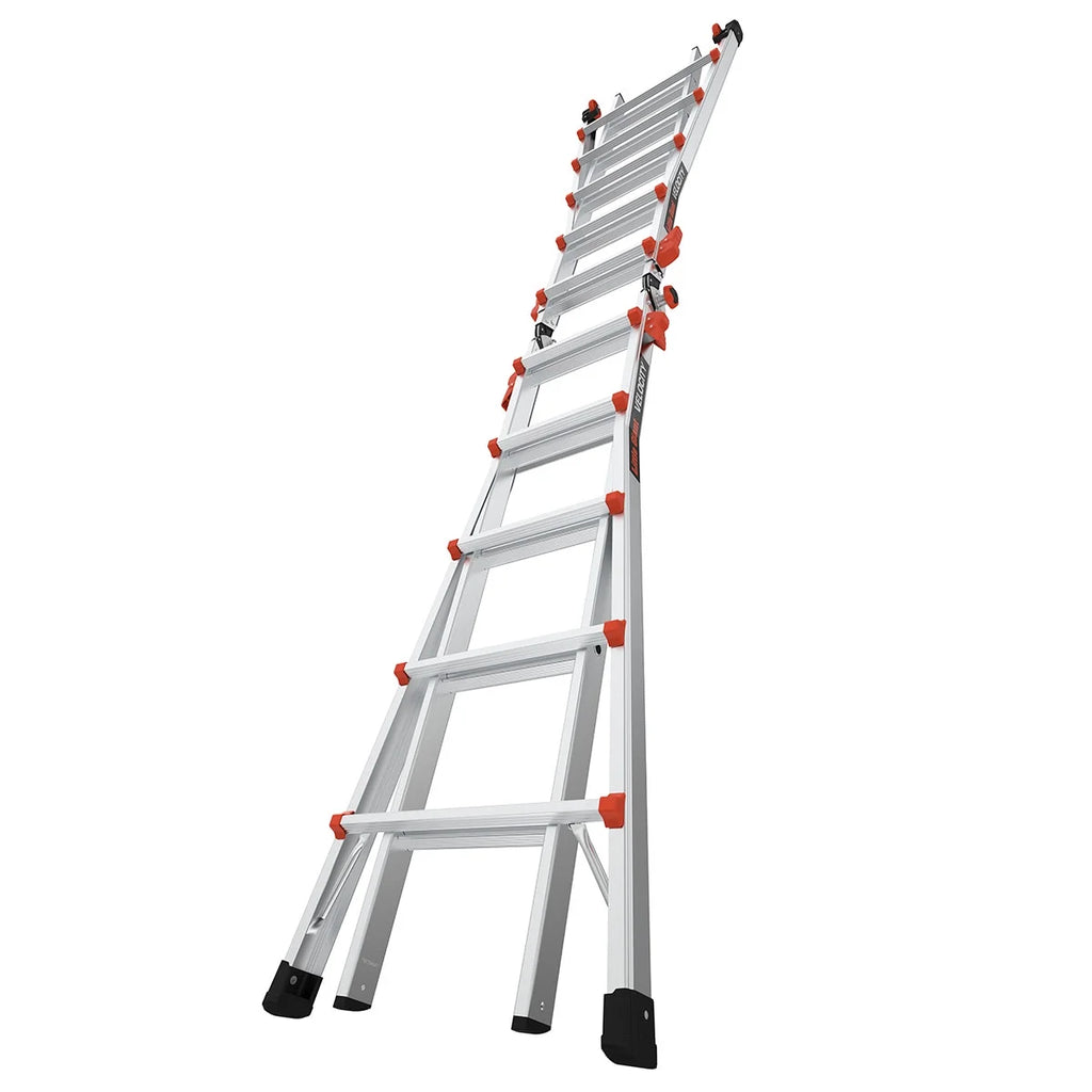 Little Giant Ladders Velocity 22-ft Multi-Position Ladder, Aluminum, 300 lb Capacity, Telescoping, A-Frame, Extension, with Wheels and Slip-Resistant Feet