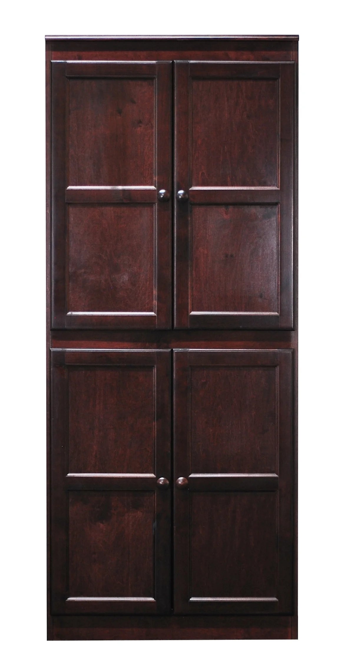 Concepts in Wood Storage Cabinet, 72 inch with 5 Shelves - Cherry Finish