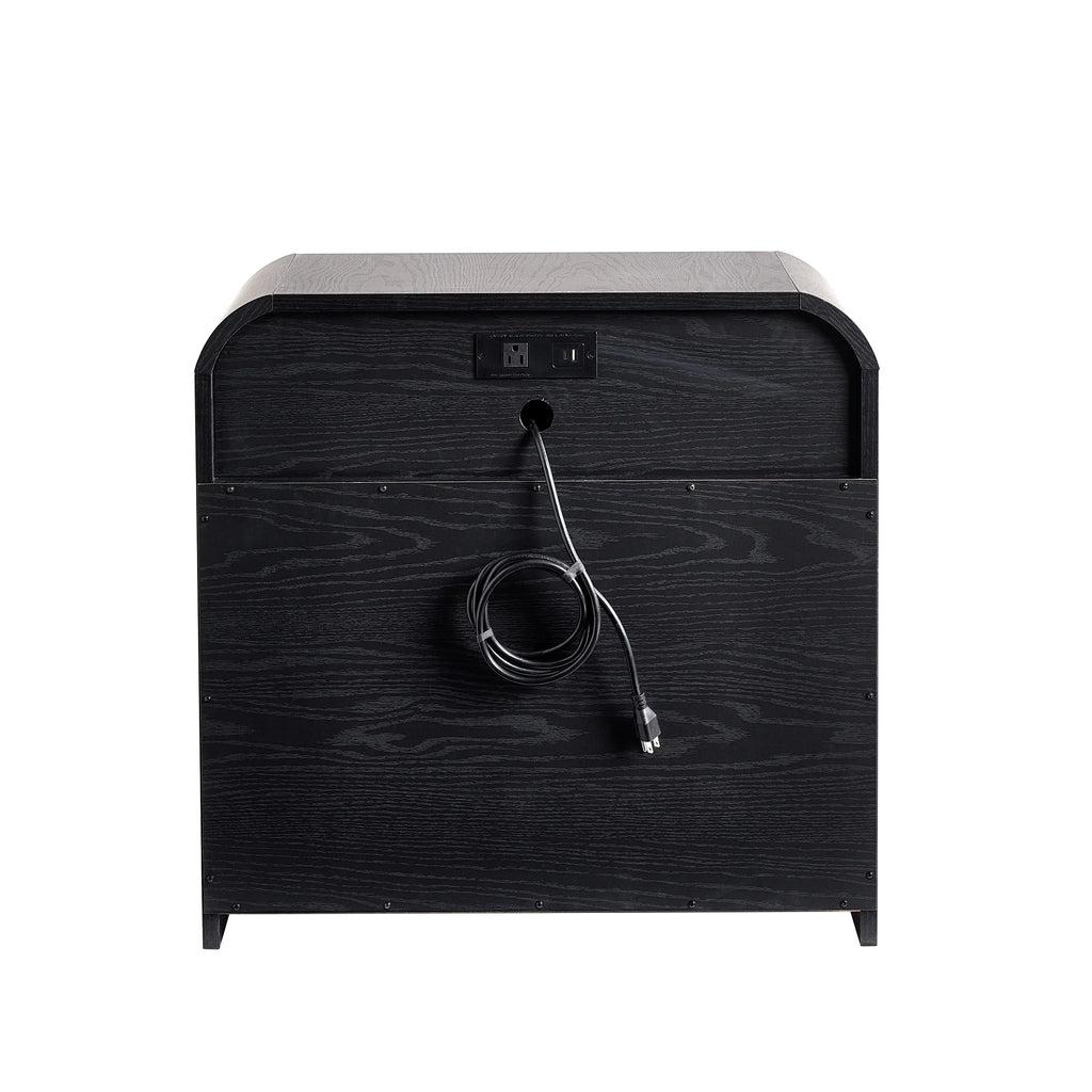 Better Homes & Gardens Juliet 3 Drawer Nightstand with USB, Light Honey
