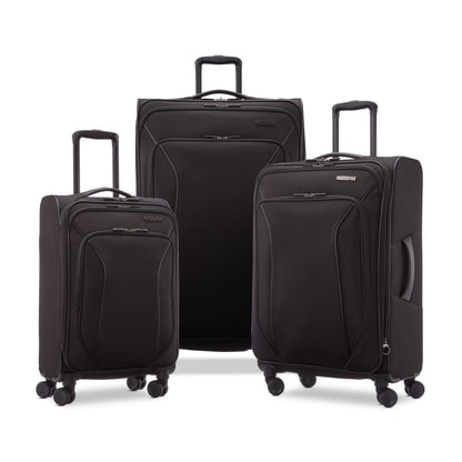 American Tourister X-Lite 3-Piece Luggage Set with Spinner Wheels - Light Grey