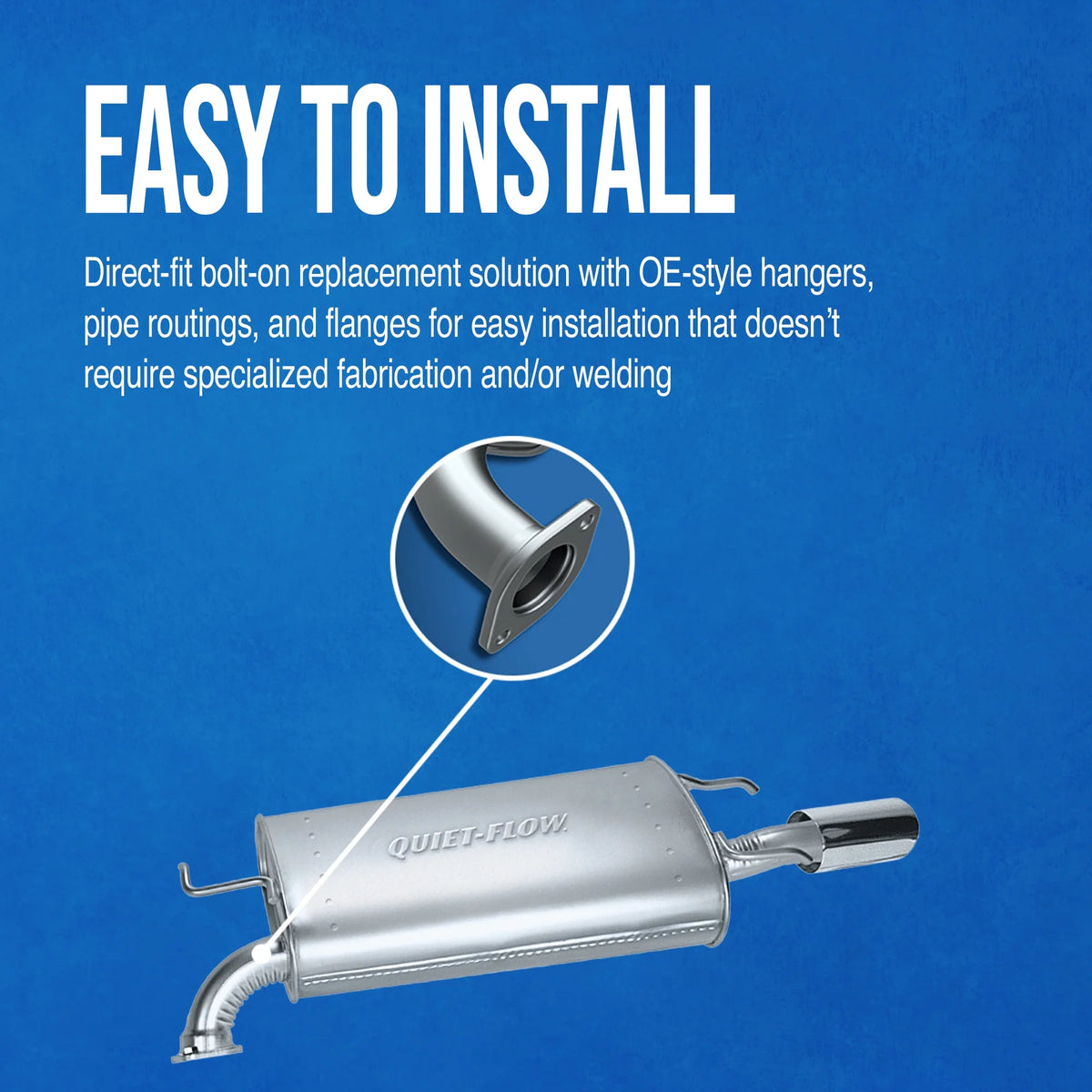 Walker Exhaust Quiet-Flow SS 54668 Exhaust Muffler Assembly Fits select: 2006-2011 HONDA CIVIC