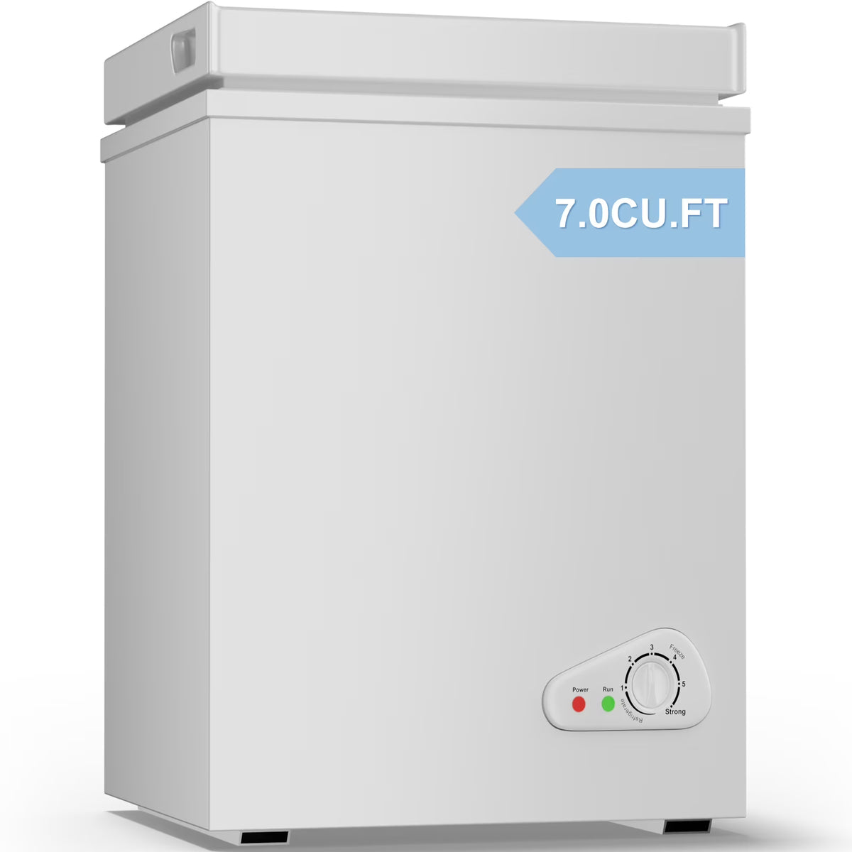 TABU Chest Freezer,3.5 Cu ft Deep Freezer,Garage Ready,Top Open Door,Black