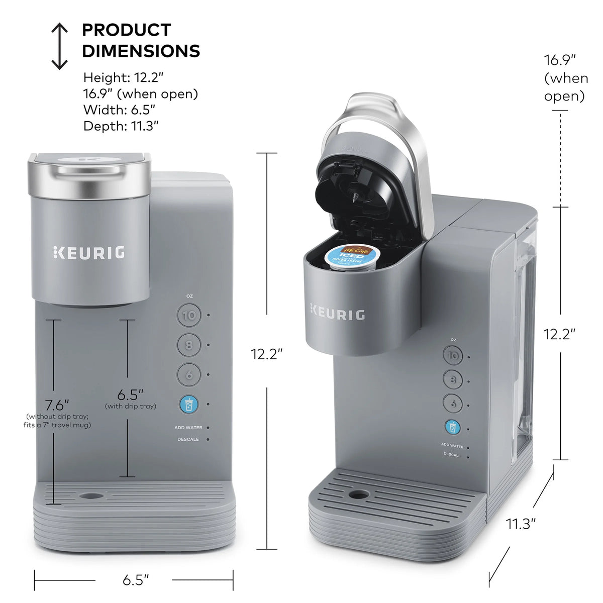 Keurig K-Iced Essentials Iced and Hot Single-Serve K-Cup Pod Coffee Maker, White