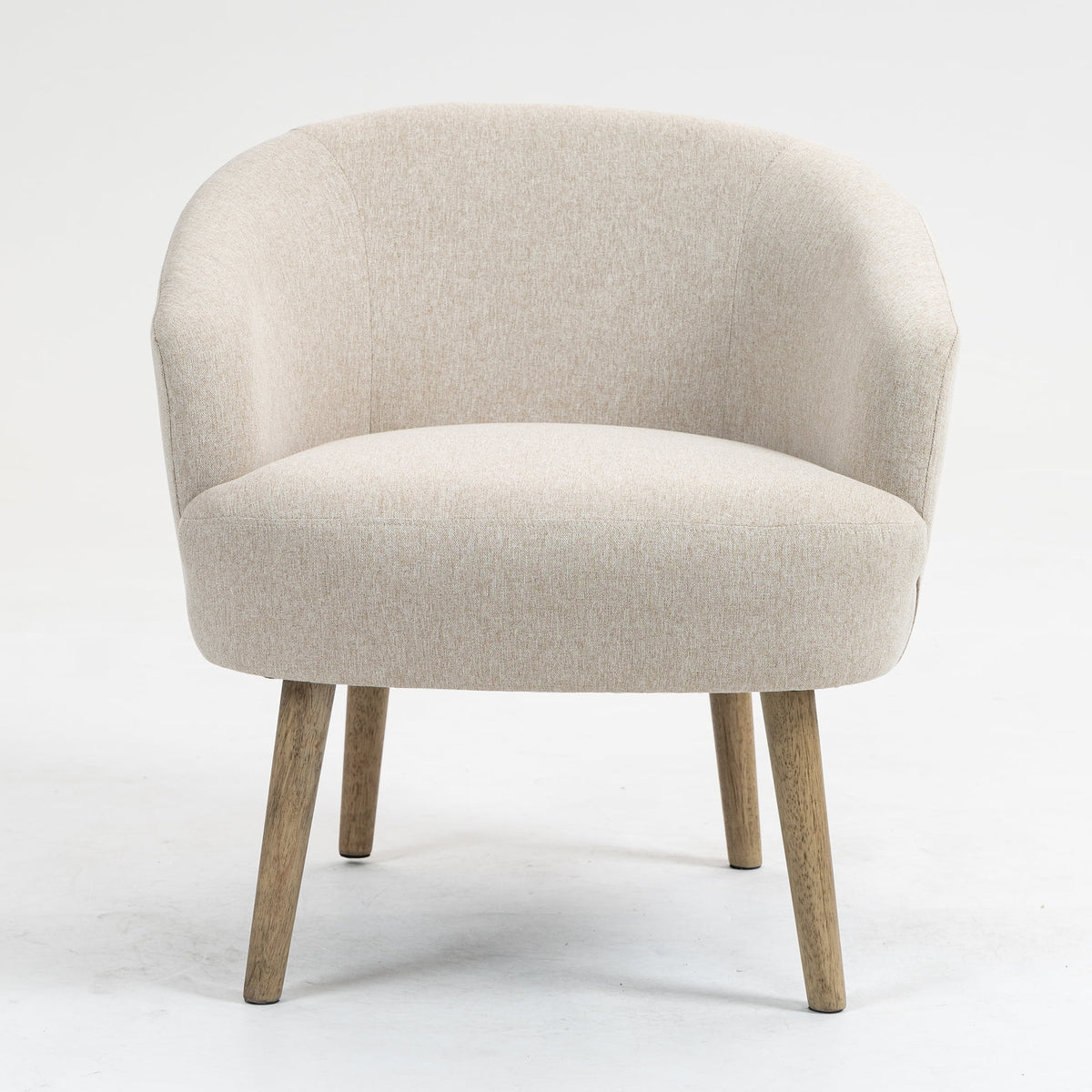 Mainstays Curved Textured Accent Chair, Beige